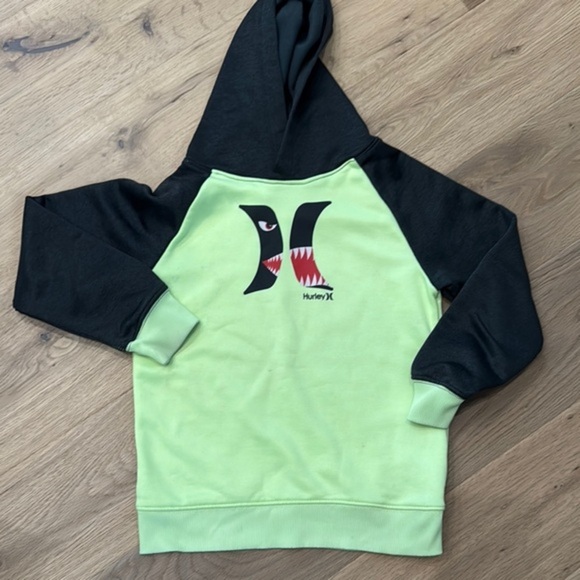 Hurley Green and Black Raglan Hoodie - Picture 1 of 5